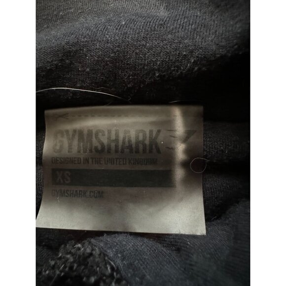 Gymshark Sherpa Black Cropped Hoodie Front Pockets Size XS | G1 - Picture 3 of 6